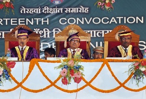 The Governor of Arunachal Pradesh, Shri JP Rajkhowa, in the 13th University Convocation of Rajiv Gandhi University (RGU), Rono Hills, Doimukh in the University campus on 30th November 2015. 